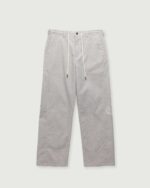 Twill Embroidered Pant Stone front view