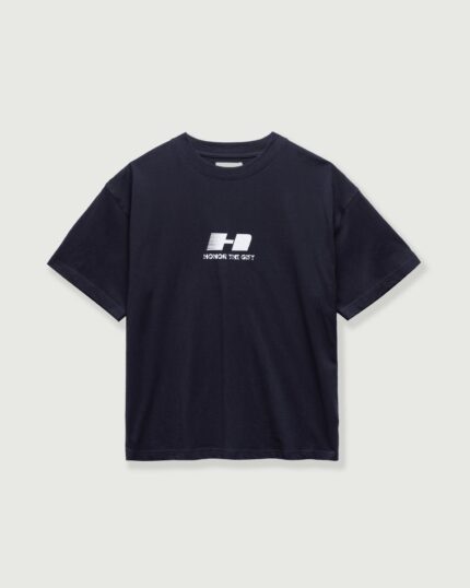 H Logo Tee Navy front view